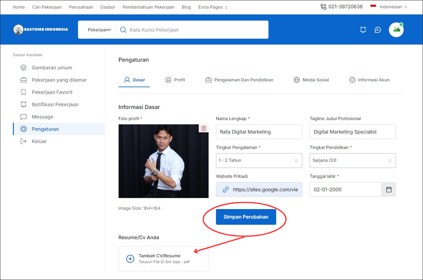 Cara Membuat akun Baru di Easyhire